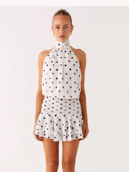 Peppermayo Dresses & Skirts - Peppermayo White Polka Dot Dress - New with Tag On